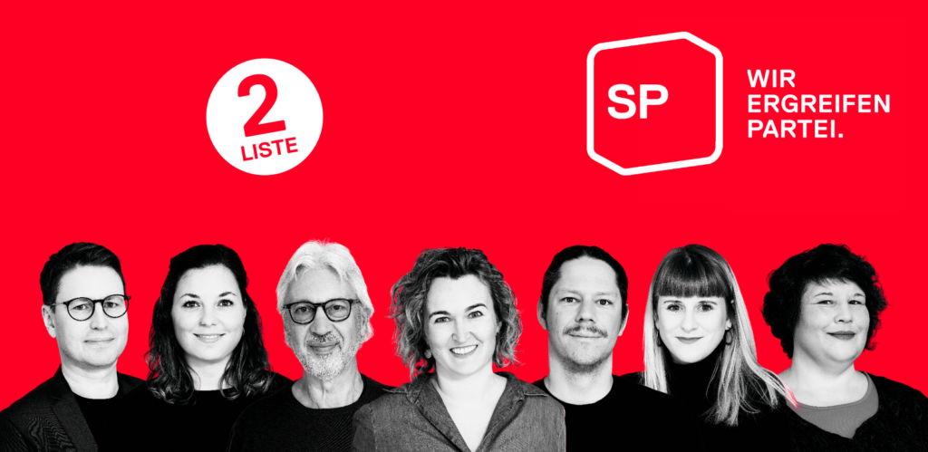 Wir ergreifen Partei. SP Liste 2 wählen