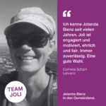 Cornelia Schärli empfiehlt wählt Jolanda Bienz.